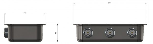 3-port low profile FME-male Diplexer (0-500 / 800-2170 MHz) - Billede 2