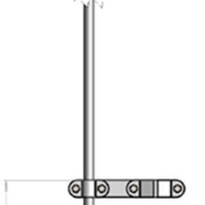 HF610 TX/RX – 6 m two-part MF/HF Fibreglass Antenna with coaxial connection box