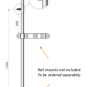 HF9000 TX/RX – 9 m three-part MF/HF Fibreglass Antenna