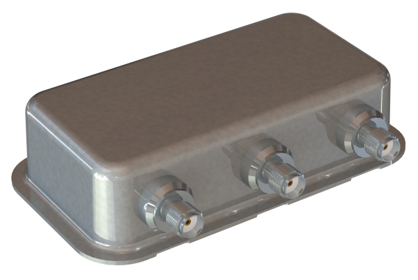 3-port low profile SMA-female Diplexer (0-225 / 380-2170 MHz)